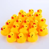 200pcs cute baby bath toys floating squeeze animal yellow rubber duck toys funny bathing water game race ducks