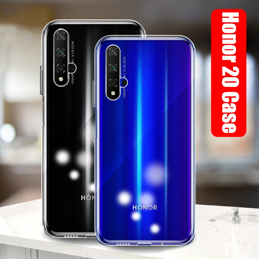 Тонкий прозрачный силиконовый мягкий чехол для huawei Honor 20 чехол прозрачный TPU чехол для Honor 20 9X Pro Чехол для телефона на Honor 20 Lite