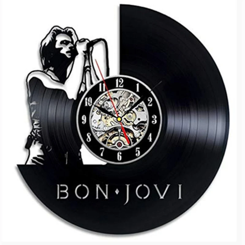 Винтажные настенные часы Horloge с виниловой записью американские музыкальные рок