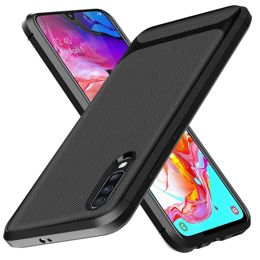 2019 новый черный твил чехол из углеродного волокна для Samsung Galaxy A10 A50 A70