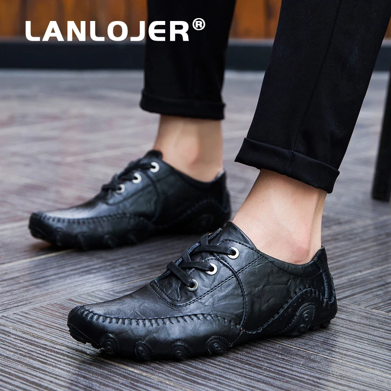 Shoes Comfort Genuine Leather Casual With Warm Fur Men Loafers Winter Quality Outdoor Walking Waterproof | Обувь