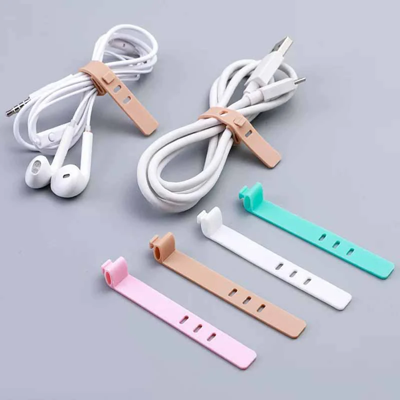 

4Pcs cable winder silicone cable organizer wire wrapped cord line storage holder