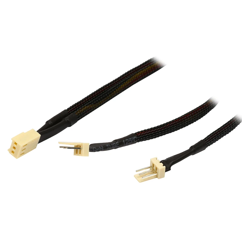 Черный сетчатый чехол с рукавами 12 дюймов от 1 до 2 Molex TX3 3 Pin разветвитель