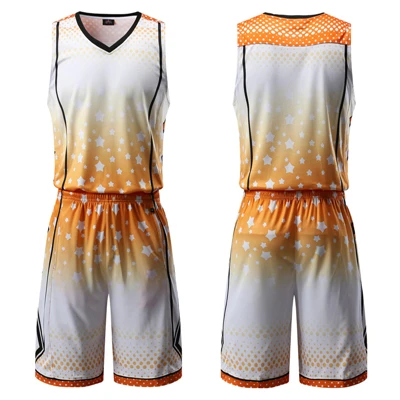 JY1707 orange white Камуфляжные баскетбольные майки из Джерси набор мужской пустой команды баскетбол форменная одежда колледж спортивные тренировочные майки Костюмы с принтом - Цвет: JY1707 orange white