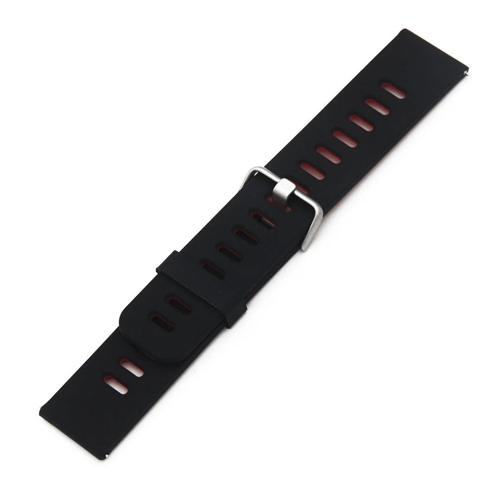 Ремешок силиконовый для часов резиновый браслет Pebble Time/Steel черный синий красный