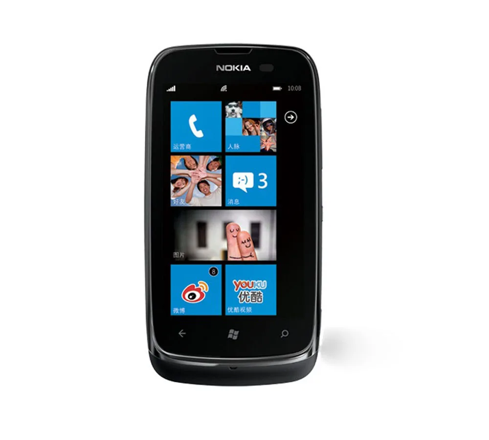 Восстановленный Разблокированный Мобильный телефон Nokia Lumia 610 Windows телефона Snapdragon