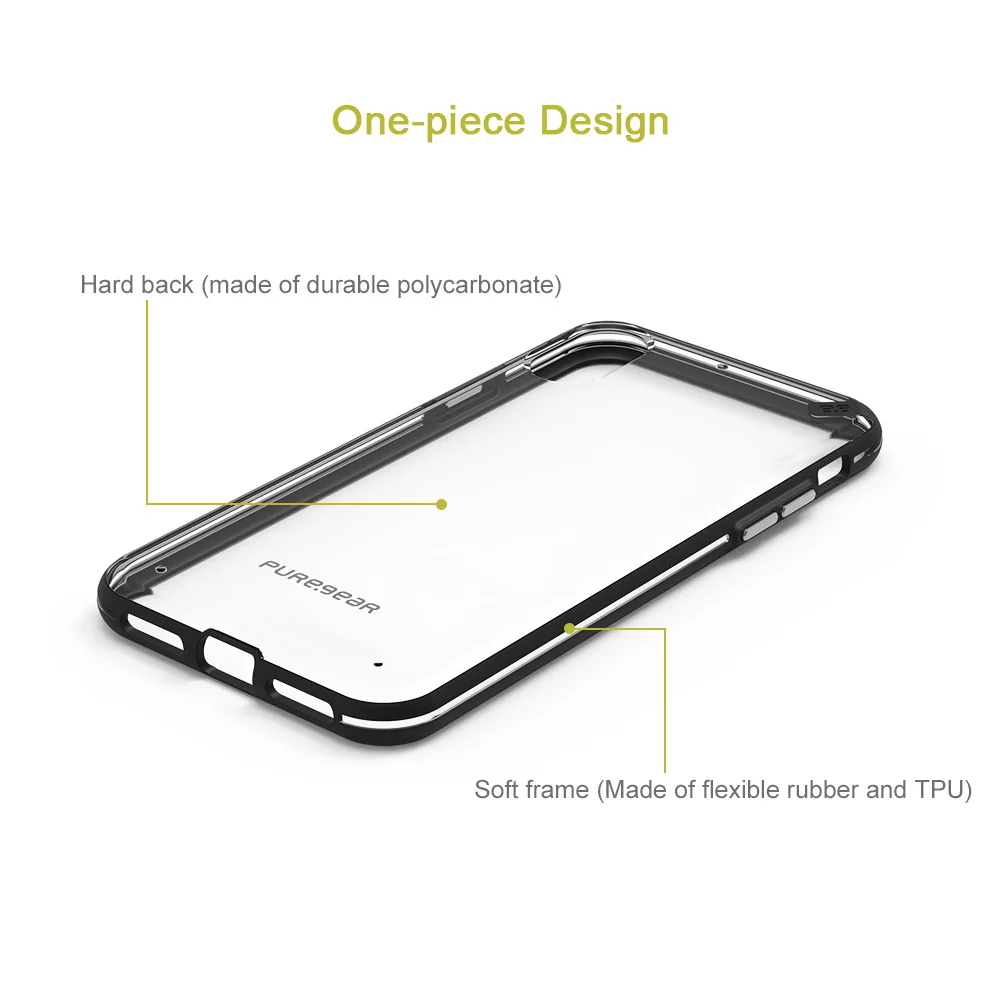 Puregear оригинальный открытый тонкий прозрачный чехол противоударный для iPhone XS/X с