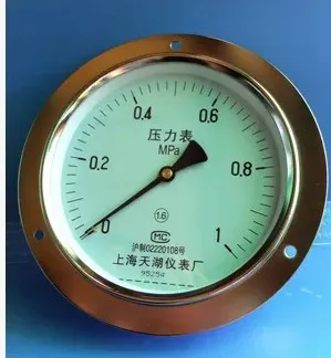 

Y150ZT 1mpa 1,6 осевой диапазон края манометра панель