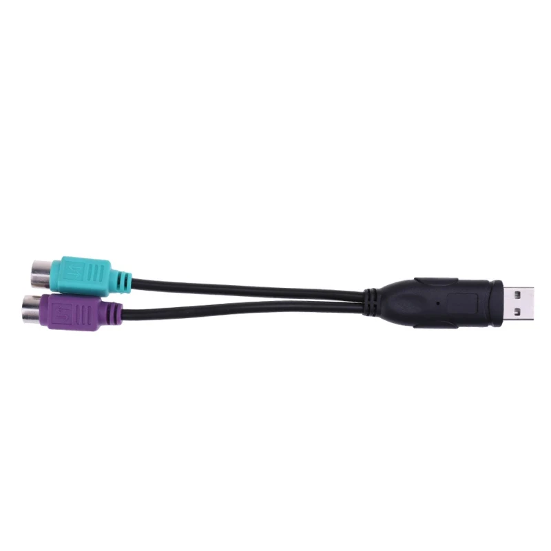Переходник USB в PS/2 PS2 Папа мама адаптер шнура конвертера для клавиатуры и