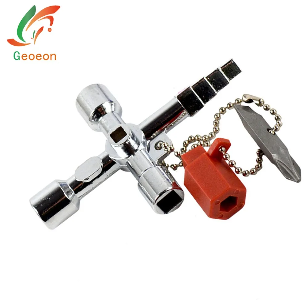 Geoeon 1 шт. 4 в Baota с перекрещивающимся ключом Многофункциональный счетчик воды ключ