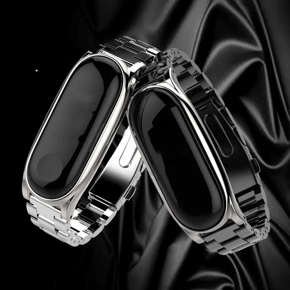 Для Xiaomi mi Band 3 Безвинтовой браслет ремешок из нержавеющей стали металлический ремешок для mi Band 3 ремешок для браслета на запястье