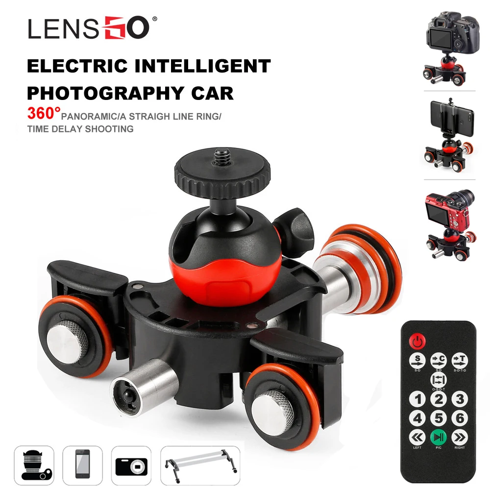 Тележка для видеокамеры LENSGO моторизованный Электрический слайдер тележка Nikon Canon