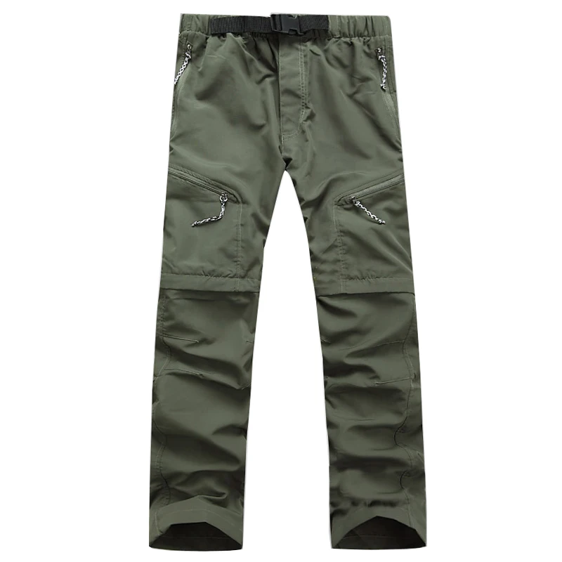 Army green Мужские и женские эластичные водонепроницаемые походные брюки, быстросохнущие уличные спортивные брюки, треккинговые штаны для альпинизма, штаны для рыбалки, S-3XL - Цвет: Army green