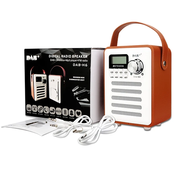 Retekess TR401 портативный DAB+/FM RDS радио цифровой DAB приемник с сабвуфером Dab радио FM радио приемник