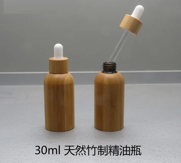 Высококачественные пустые бутылки 30 мл эфирного масла с натуральным бамбуком
