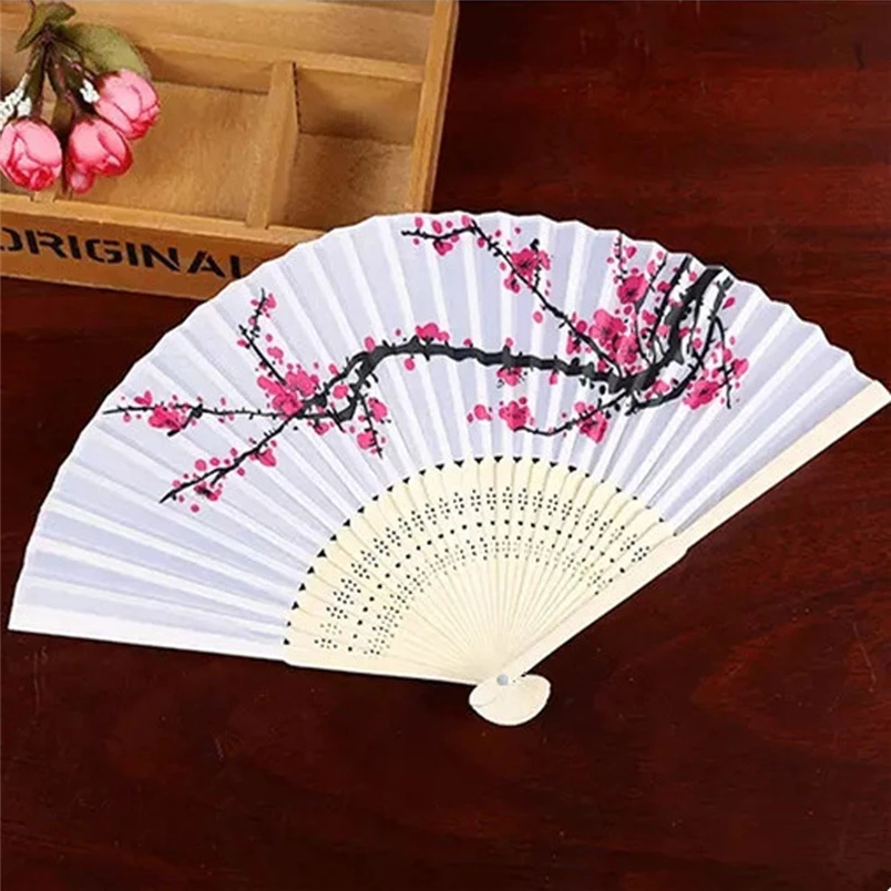

DIVV home accessories Pattern Folding Dance Wedding Party Lace Silk Folding Hand Held Flower Fan*30 GIFT 2017 Drop shipping