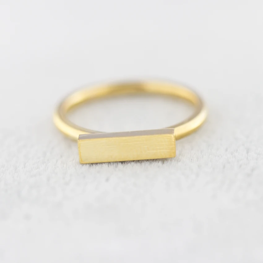 2017 New BFF Minimal Thin Cubic Bar Rings For Women Men's Boho Jewelry Stainless Steel Gold Silver Color Ring Friendship Gifts|bar ring|rings for