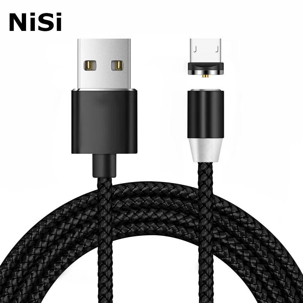 Магнитный кабель NiSi Micro USB 1 м 2 для Xiaomi Samsung Galaxy Note6/5/4/3/J3/J5/J7/A3/A5/A7 LG светодиодный