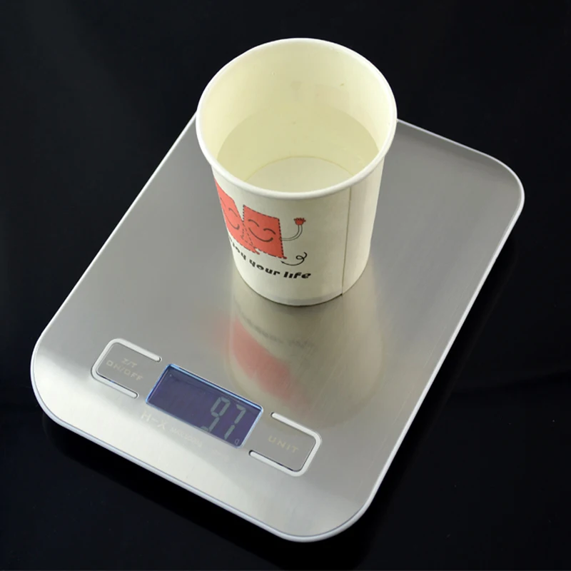 Бытовые электронные кухонные весы из нержавеющей стали 5000 г 1 с ЖК-дисплеем 5 кг