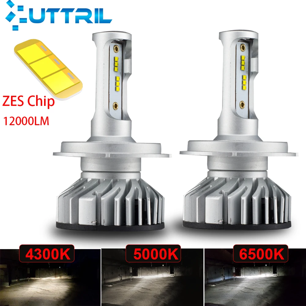 Uttril Автомобильные фары H4 H7 H1 LED Canbus H11 H8 H9 9004 HB3 9006 HB4 4300K 5000K 6500K Светодиодная лампа 60