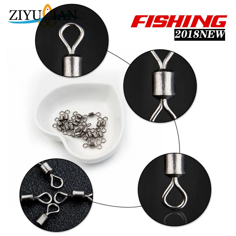 20 шт./партия роликовые Вертлюги твердые кольца соединитель из нержавеющей стали