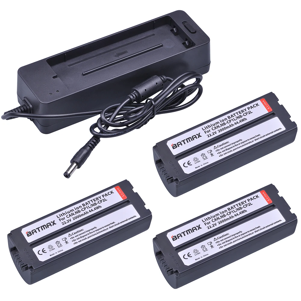 Batmax 3 шт. NB-CP2L NB CP1L литий-ионная батарея + зарядное устройство для фотопринтеров Canon