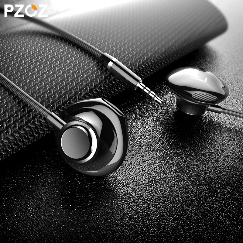 Наушники вкладыши PZOZ игровые со стереозвуком и басами проводная спортивная