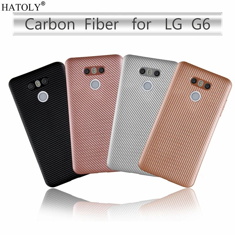 Чехол HATOLY для LG G6 Ультратонкий чехол H870 мягкий ТПУ/углеродное волокно задняя