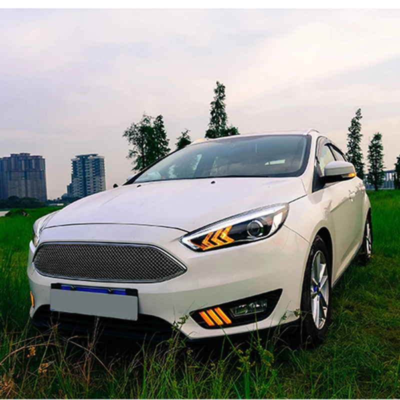 Автомобили для Ford Focus 2015 2016 2017 2018 фары в сборе светодиодный DRL H7 D2H Hid Bi Xenon Beam автомобильные аксессуары