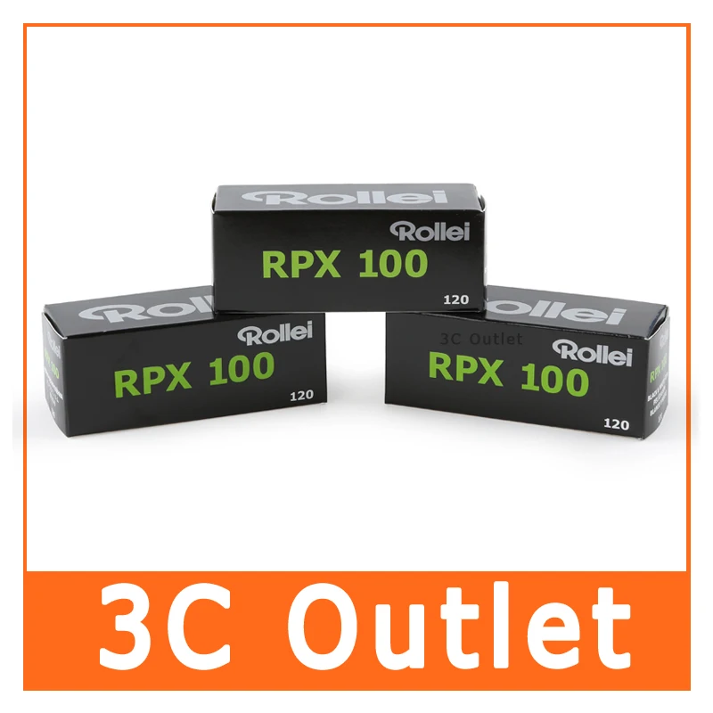Rollei RPX 100 ISO черно белая пленка Размер 120|Фотоплёнка| |