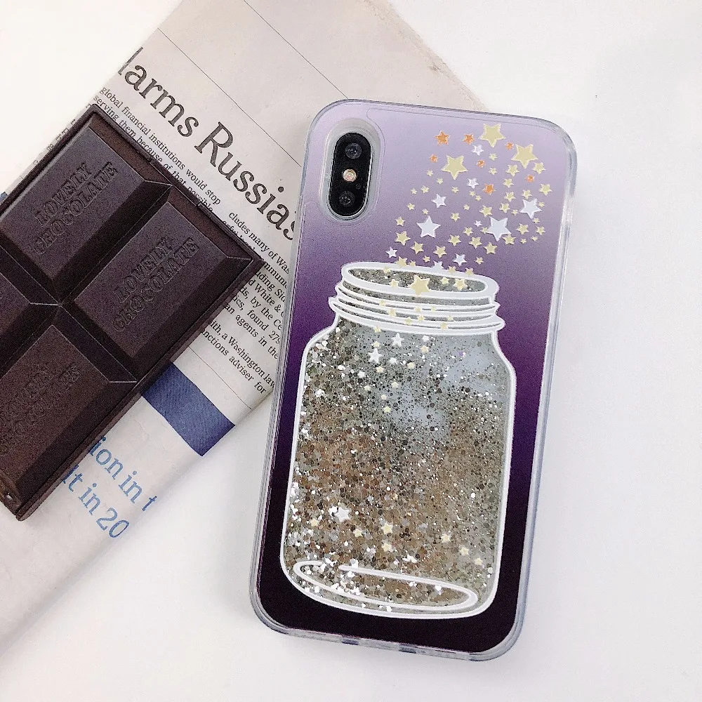 Phone Case For iPhone 7 8 Plus Bling Quicksand Liquid Glitter Dynamic iphone XR XS Max X 6 6s TPU Cases Cover | Мобильные телефоны