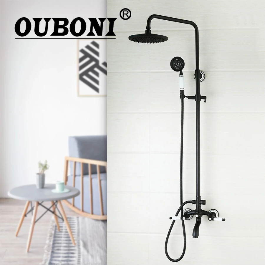 OUBONI 8 "душ с дождевой насадкой 50266 ванная комната двойные ручки масло втирают