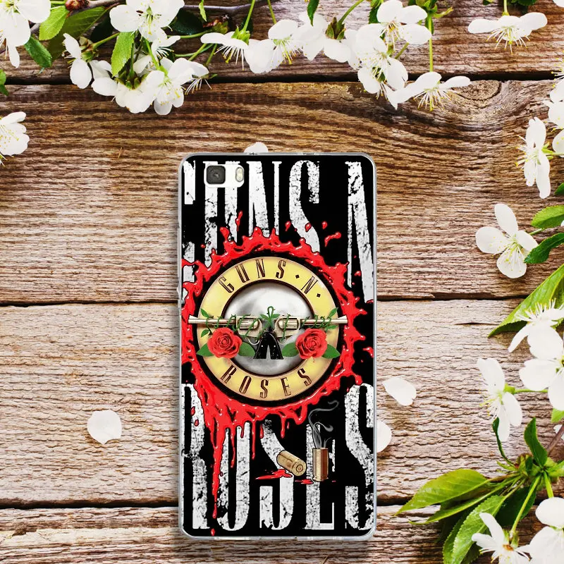 Чехол для телефона Camiseta Guns n Roses из мягкого ТПУ силикона с логотипом Huawei P8 P9 P10 P20 P30