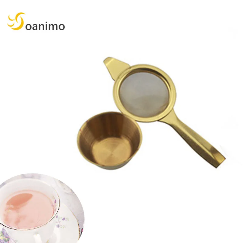 Soanimo Чай заварки + чашки Нержавеющая сталь фильтр простой Форма с длинной ручкой