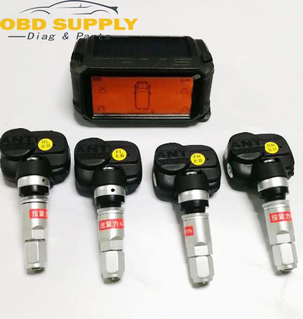TPMS Система Контроля Давления в Шинах Солнечной Энергии Беспроводной Смарт-Шин Внешние Датчики Автоматическая Охранная Сигнализация