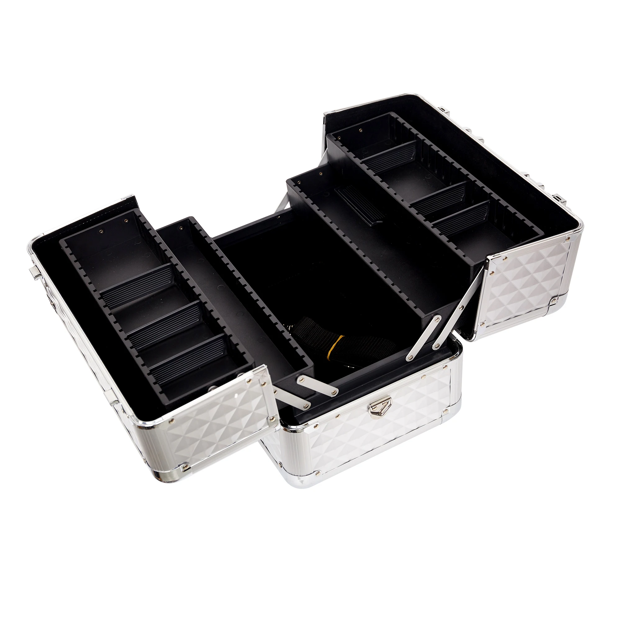 

6 Tiers Aluminum Cosmetic Box Makeup Train Organizer