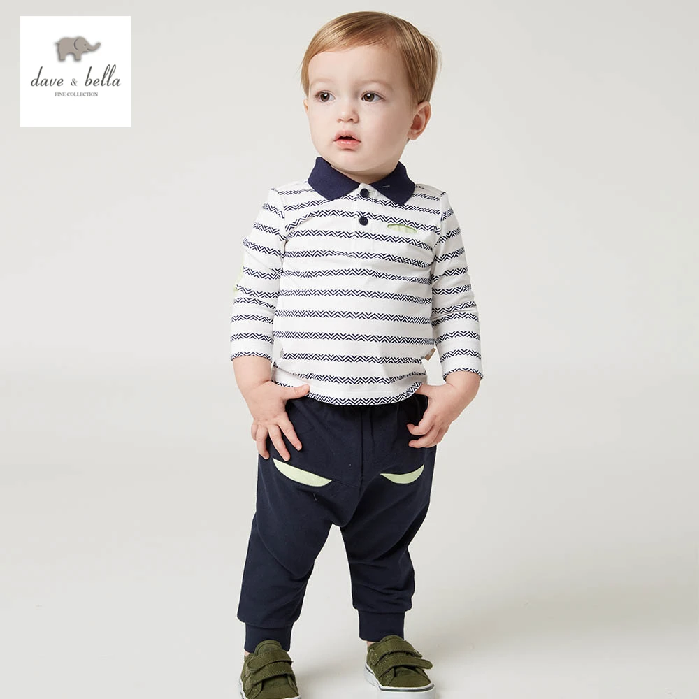 DB5073 dave bella/весенние комплекты спортивной одежды для маленьких мальчиков рубашка