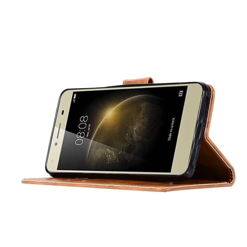 Чехол для Huawei Y5 II роскошный мягкий чехол из ТПУ и кожи флип-чехол телефона Y5II 2 Y6