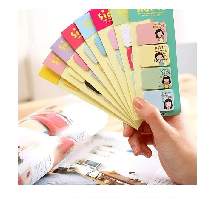 

3 PC/Lot Cute-Girl Memo Pad & Sticky Note for School & Office, BQB00019