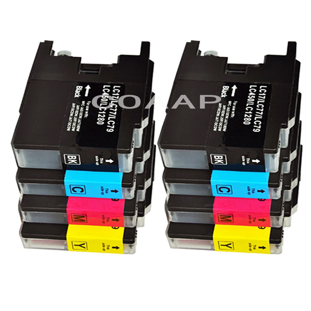 

2 Sets Brother LC1280 LC400 LC450 LC1240 LC73 LC77 XL Ink Cartridges For Brother MFC J6510DW J6710DW J6910DW J835DW J430W J625DW