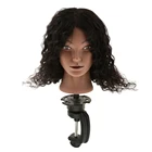 Силиконовые 100% человеческие волосы манекен голова кукла + пластиковый косметологический зажим набор для парикмахерских для создания париков