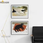 Декоративная картина в стиле ретро, Классическая европейская живопись, живописный Кот, плакаты и принты, Картина на холсте, настенное искусство, домашний декор