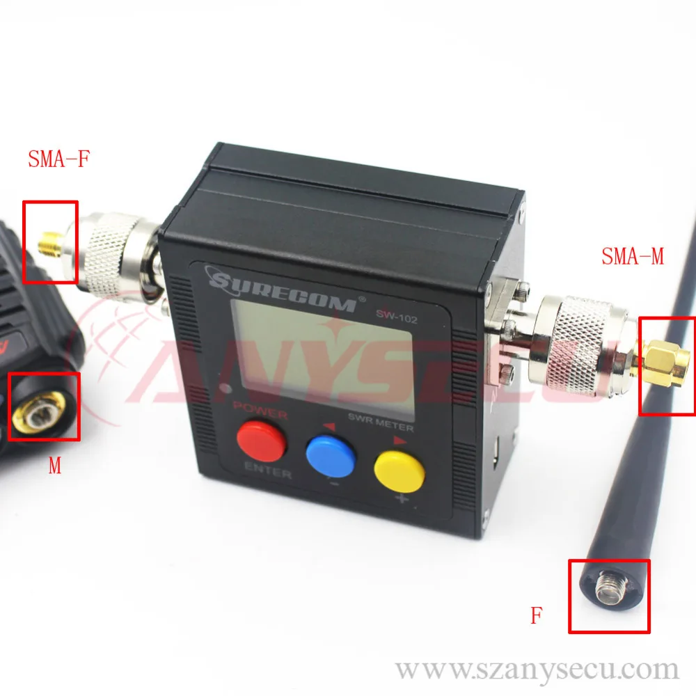 2016 Новый SURECOM SW 102 (с двумя разъемами) SW102 125 520 МГц цифровой VHF/UHF мощность и SWR