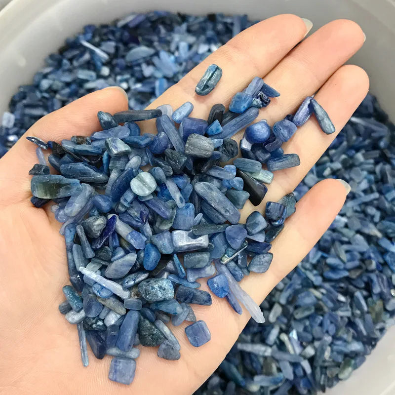 50g Natural Blue Kyanite Gravel Rock Cyanite Crystal Disthene Quartz Mineral Specimen Fish Tank Garden Decoration Stone | Дом и сад
