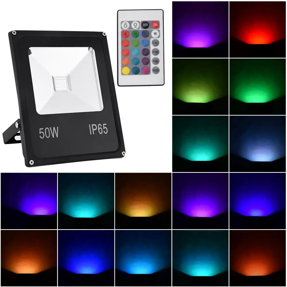 AC 85 265 в 10 Вт/20 Вт/30 Вт/50 Вт/100 Вт открытый IP65 водонепроницаемый RGB прожектор