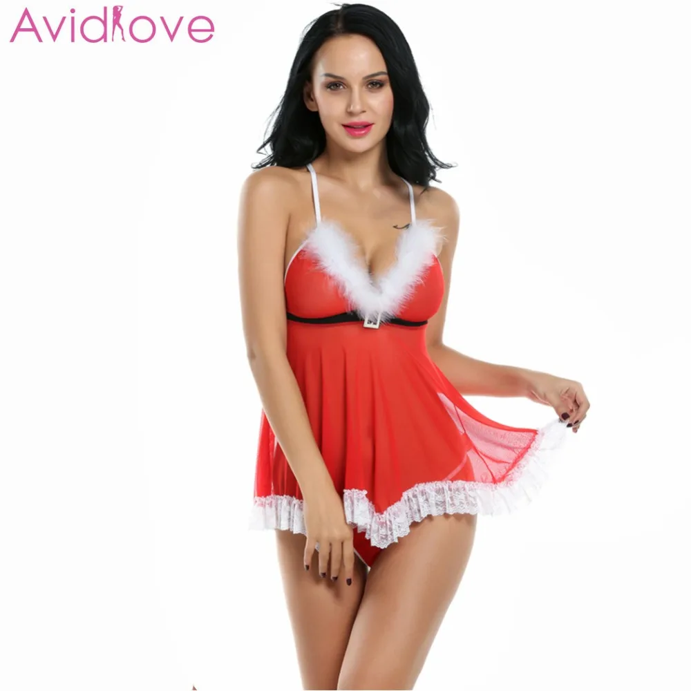 Женское нижнее белье Avidlove рождественское сексуальное большого размера|Белье