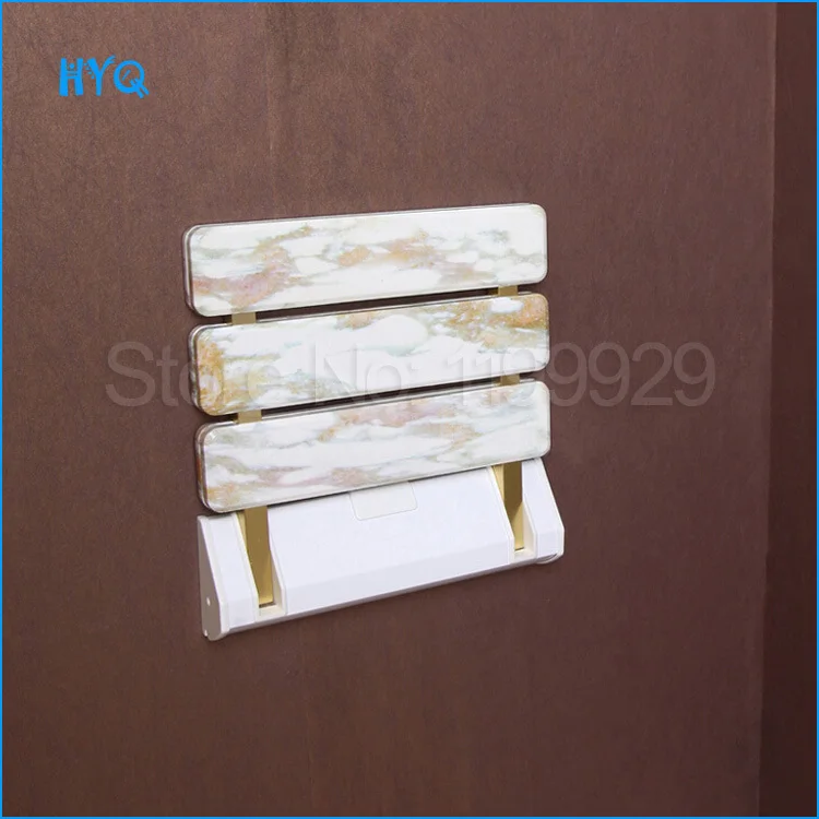 Imitation stone ABS shower stool folding corridor wall chair bathroom seat |