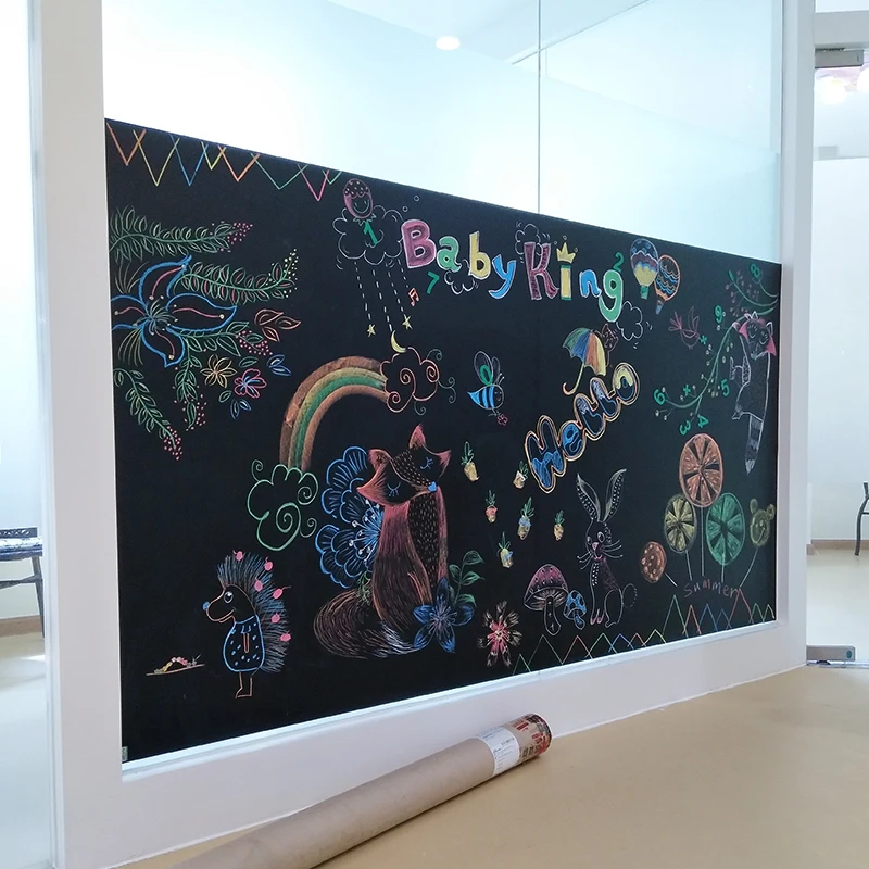 

Self-adhesive Blackboard Chalkboard Wall Sticker Erasable Writing Drawing Boards Memo Notes School Home Office Decor Stationery