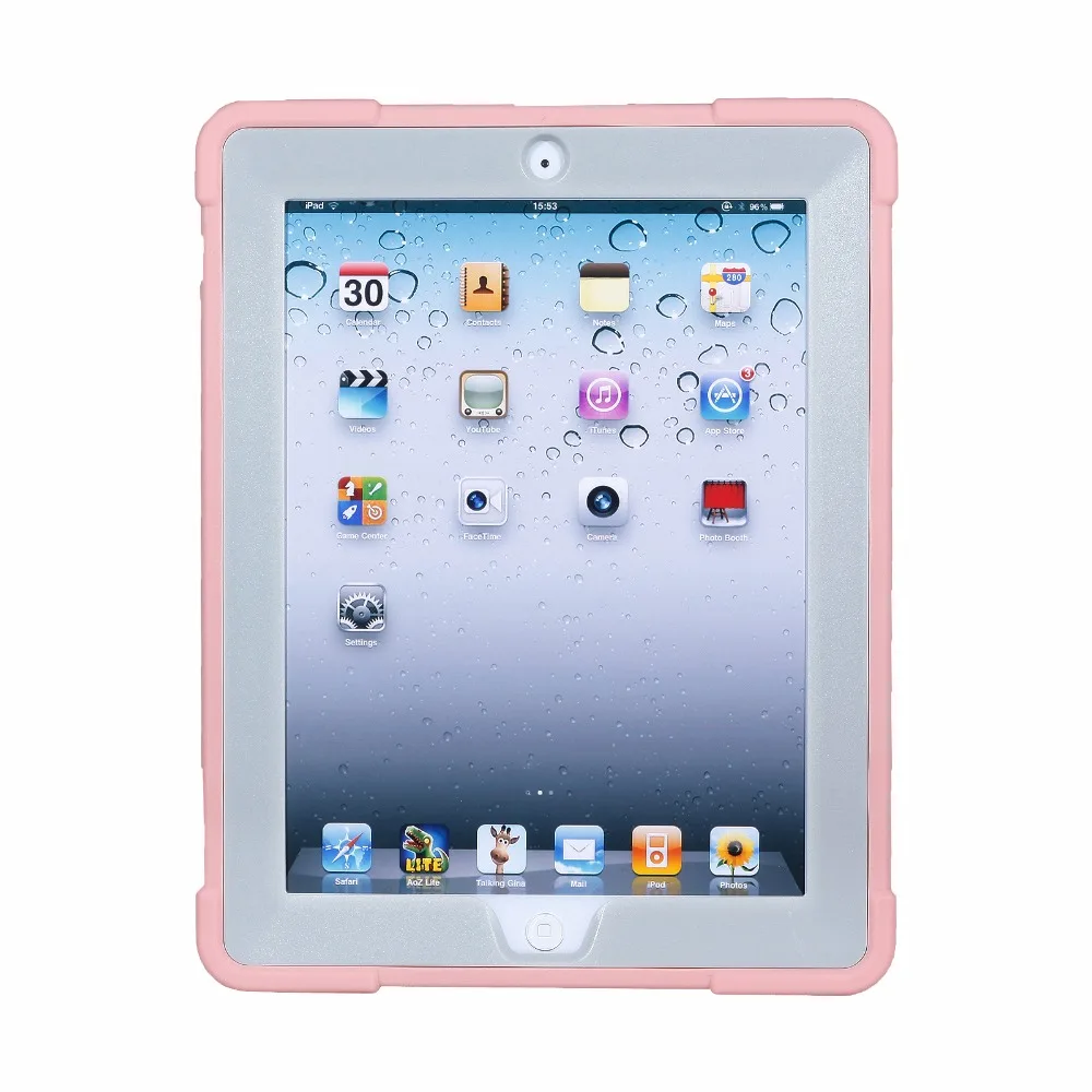 Противоударный силиконовый чехол для Apple iPad 4 3 2 с подставкой|cover for apple ipad|for ipad 2for |