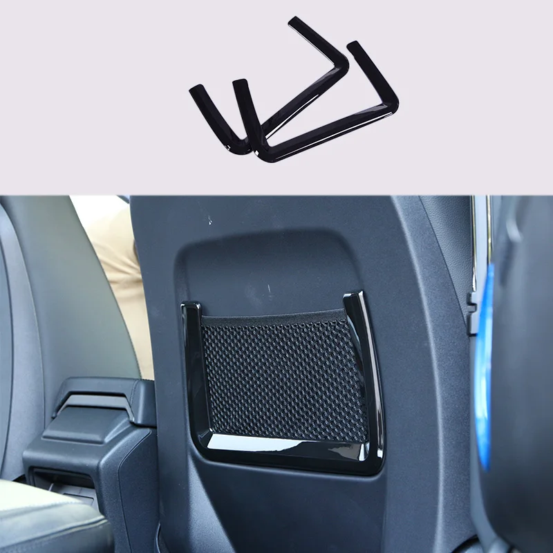 

2pcs Chrome Seat Back Storage Net Trim Cover Frame For Land Rover Discovery Sport 2015-2018 & RRE 2012-2018 & RRS 2014-2017